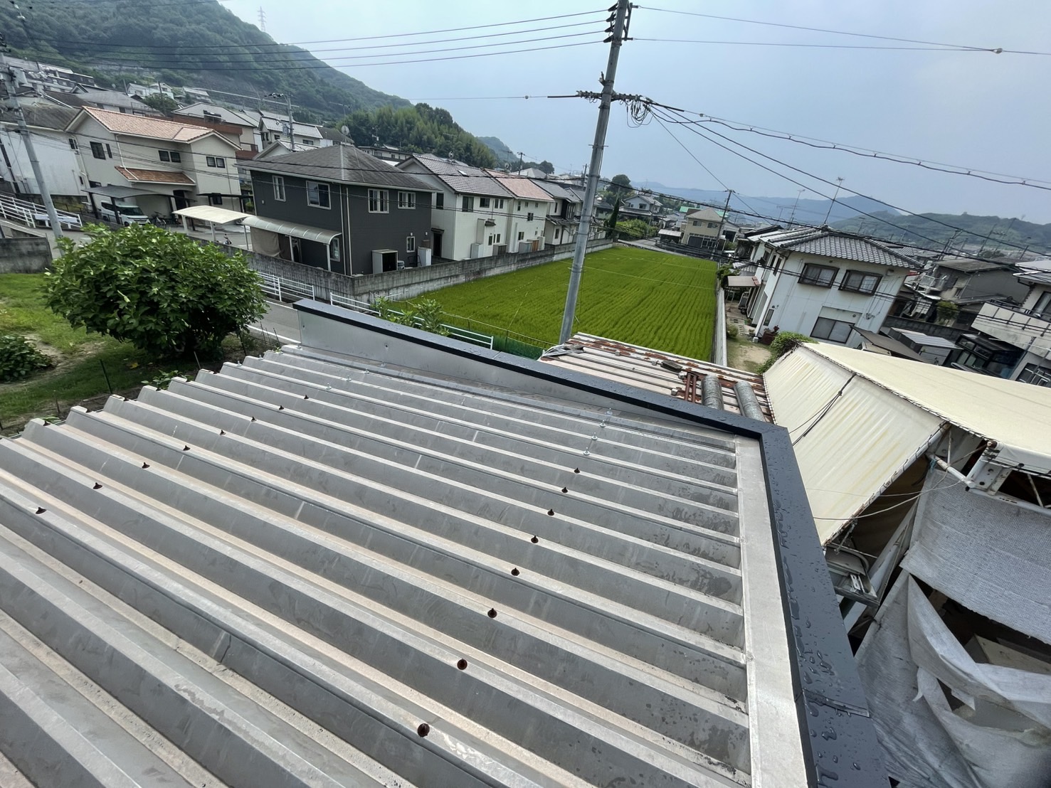 雨漏り笠木交換 勾配調整笠木新設