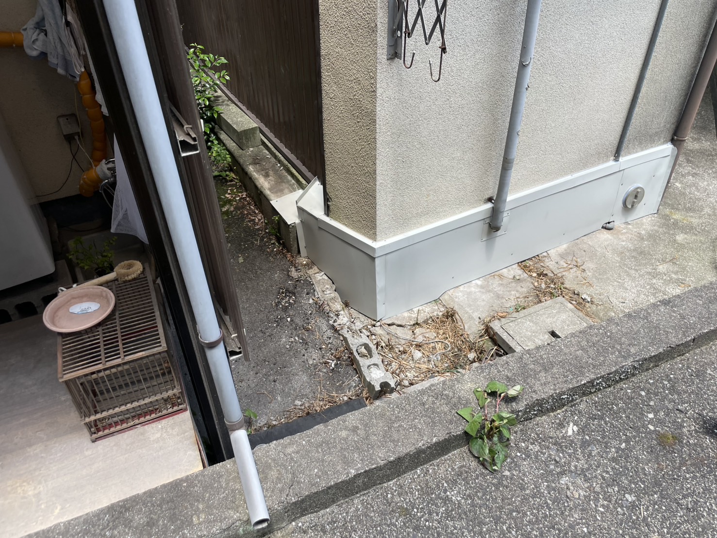 動物等が入ってくるから板金で壁補修