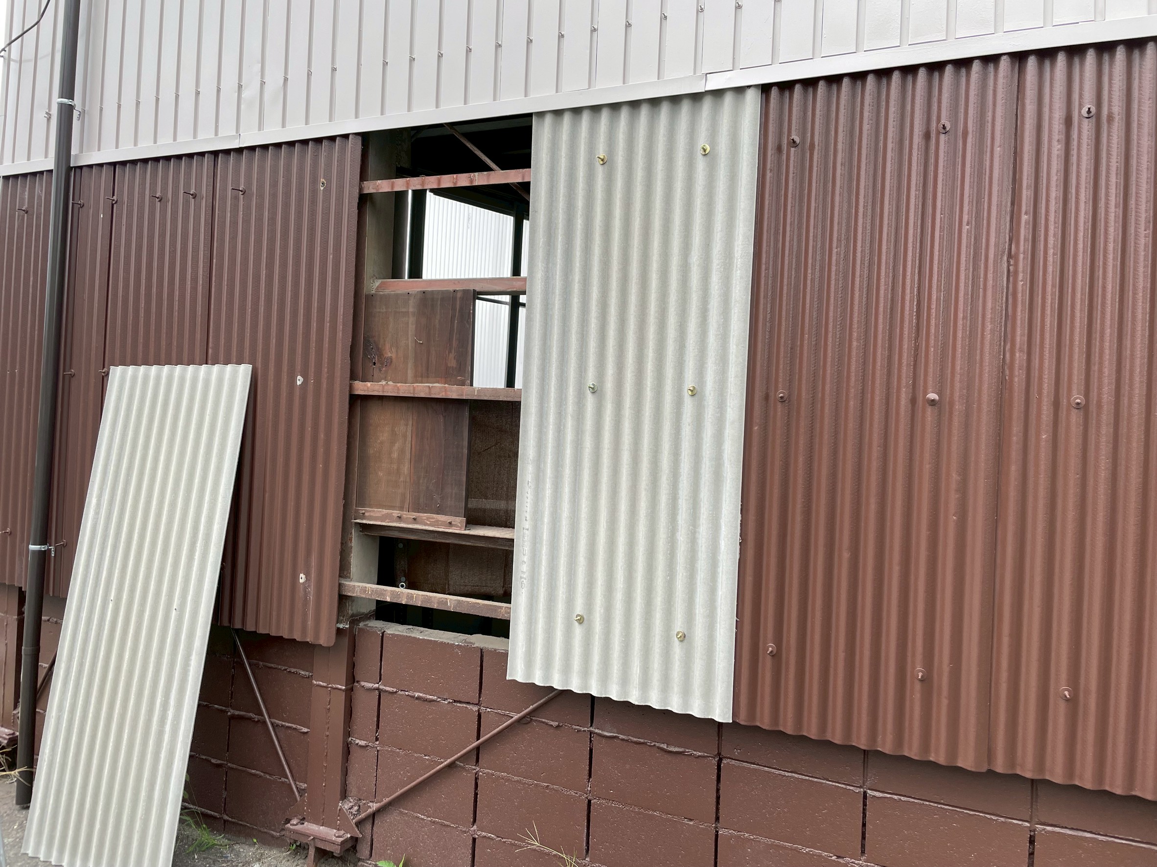 スレート外壁差し替え工事